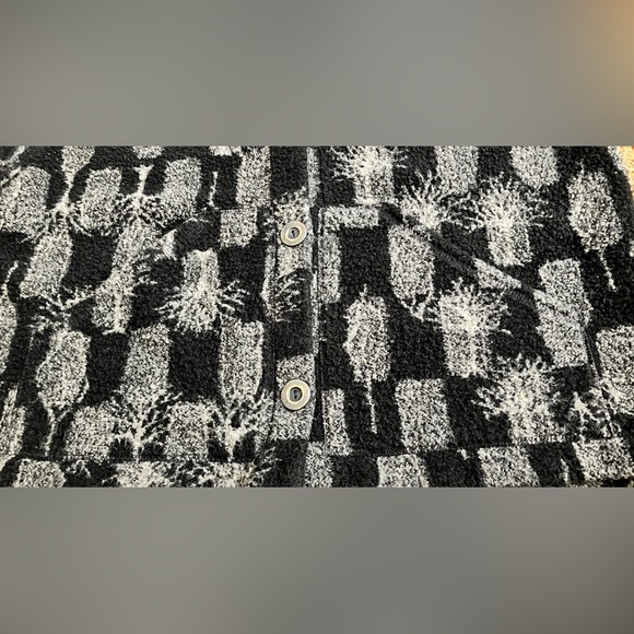 Vintage Visible Ink Wool Blend Vest, Sz. L, Black/Gray, Button Front, Pockets - Picture 4 of 8